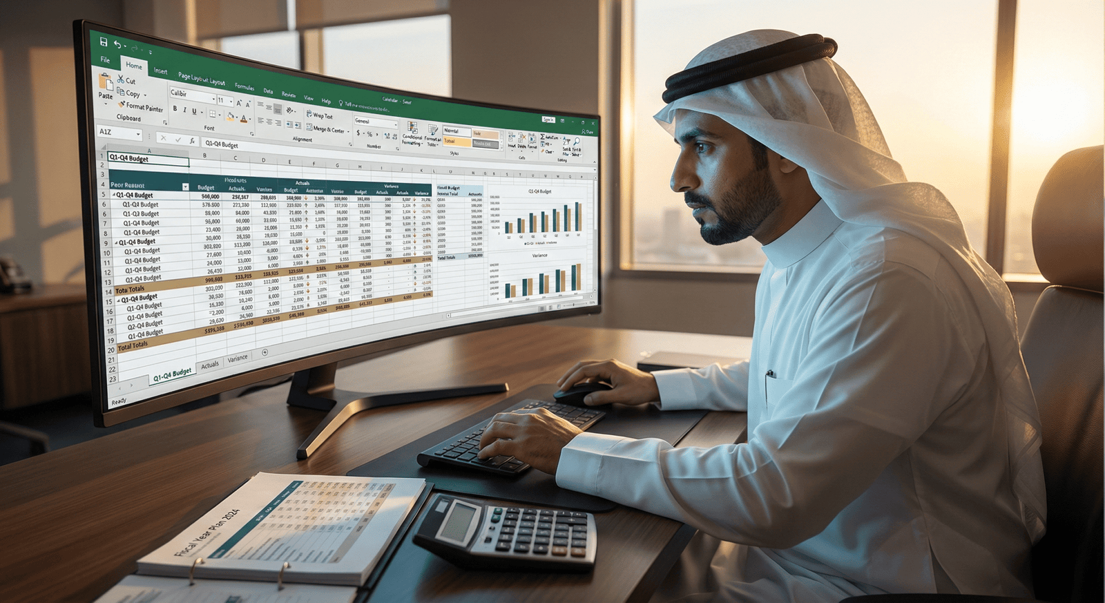 إعداد الميزانية والتحليل المتقدم للبيانات المالية scaled